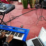 Répétition au studio MCR, Brazzaville, mars 2025 © Fred O. Biyela